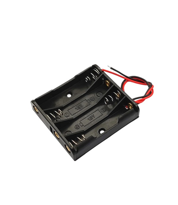 4x AAA Batterijhouder - Losse Draden