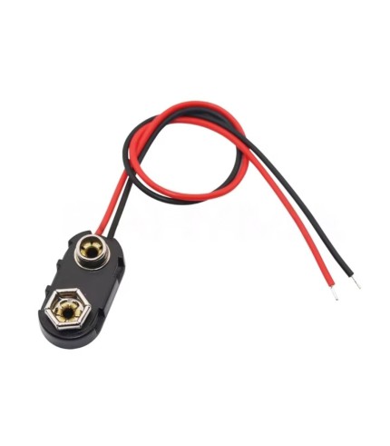 9V Batterij Clip - 15cm - Hard - I-vormig