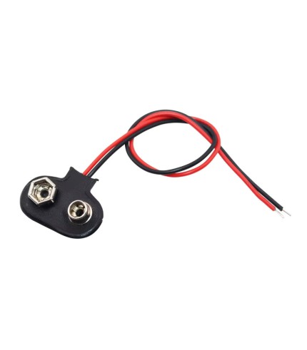 9V Batterij Clip - 15cm - Zacht - T-vormig