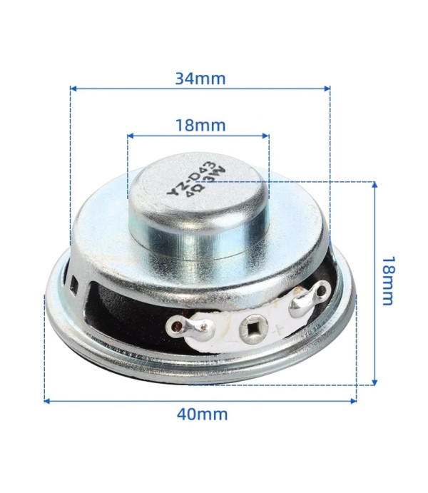 Speaker - 4Ω 3W - 40mm